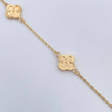 Pulso Trebol 3.2gr / 18.5cm / Oro 18K &