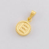 Dije Circulo Letra E 0.4g / 1.5cm Oro Amarillo 18K