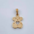 Dije Oso Corazon 1.3gr / 2cm / Dos Oros Amarillo Rosa 18K &