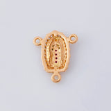 Herraje Crucero Virgen de Guadalupe 1.25g / 1.5cm Oro Rosa 18K