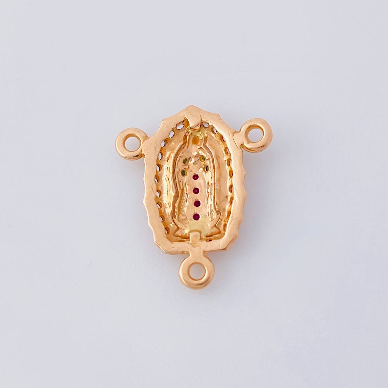 Herraje Crucero Virgen de Guadalupe 1.2g / 1.5cm Oro Rosa 18K