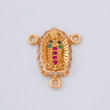 Herraje Crucero Virgen de Guadalupe 1.2g / 1.5cm Oro Rosa 18K