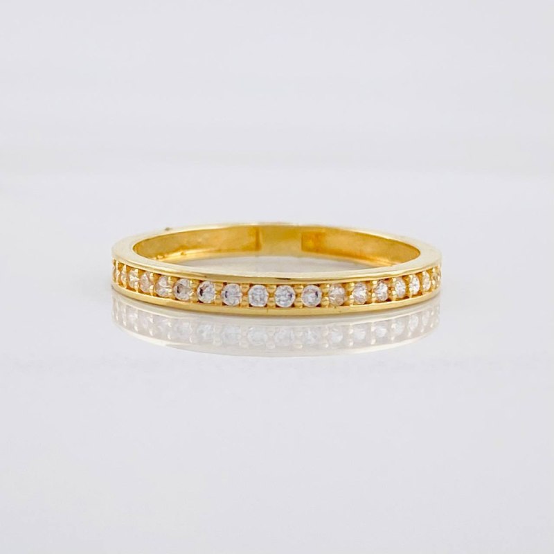 Anillo Carril 1.7g / T6 3/4 Oro Amarillo 18K