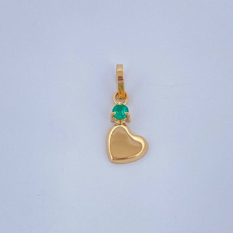 Dije Figura Corazon Plano 0.35gr / 1.5cm / Oro Amarillo 18K $