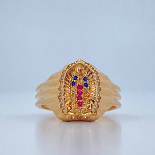 Anillo Virgen De Guadalupe 4.4gr / T6 3/4 / Oro Amarillo 18K &