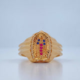 Anillo Virgen De Guadalupe 4.4gr / T6 3/4 / Oro Amarillo 18K &