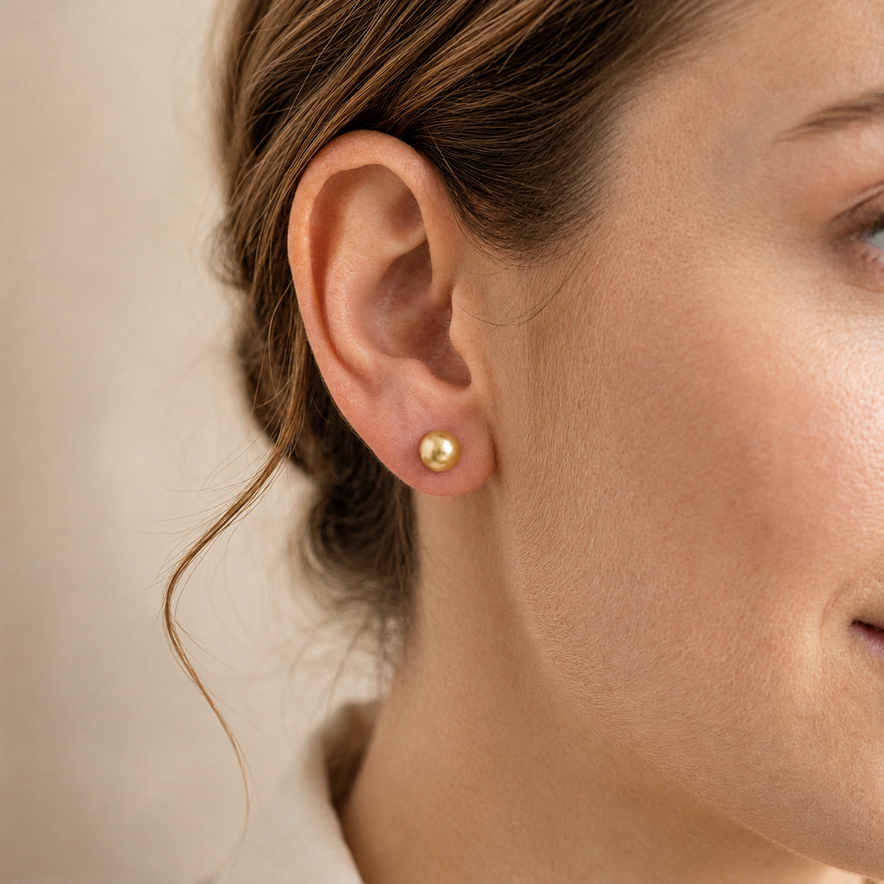 Topos Bola Lisa 0.65 g / 6 mm Oro Amarillo 18K