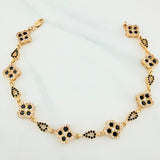 Pulso Trebol Gota 12.4 g / 20 cm / 9.5 mm Oro Amarillo 18K