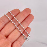 Cadena Militar 15.25g / 60cm / 2.9mm Oro Blanco 18K