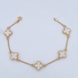 Pulso Trebol Aros Seguido 3.85gr / 18cm / Oro Amarillo 18K &