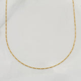 Cadena Figaro Diamantada 1.15 g / 45.3 cm / 0.9 mm Oro Amarillo 18K