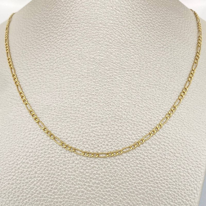 Cadena Figaro 2.8gr / 61.1cm / Oro Amarillo +1 14K Italy &