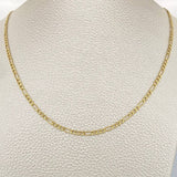 Cadena Figaro 2.8gr / 61.1cm / Oro Amarillo +1 14K Italy &