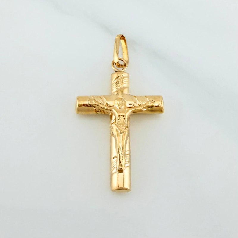 Dije Cruz Cristo 1.25 g / 3.3 cm Oro Amarillo 18K