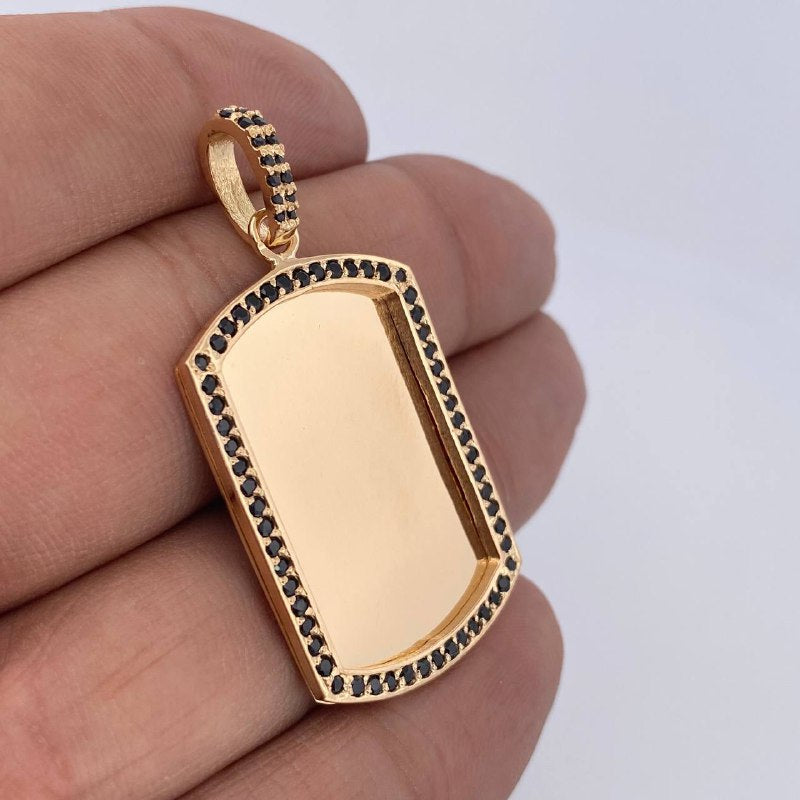 Dije Placa 10gr / 4.8cm / Oro 18K $