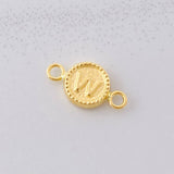 Herraje Circulo Letra W 0.45g / 1.5cm Oro Amarillo 18K