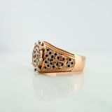 Anillo Timon Movil 9.3 g / T10 Dos Oros Blanco Rosa 18K