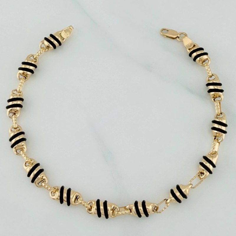 Pulso Rustico Barril 6.2 g / 21 cm / 5 mm Oro Amarillo 18K
