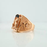 Anillo Herradura Caballos 9.05 g / T11 Oro Rosa 18K