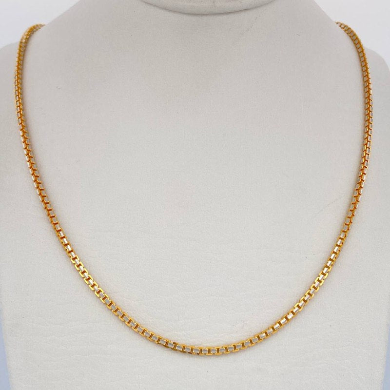 Cadena Veneciana 12.65gr / 50cm / Dos Oros Amarillo Blanco +3 18K $