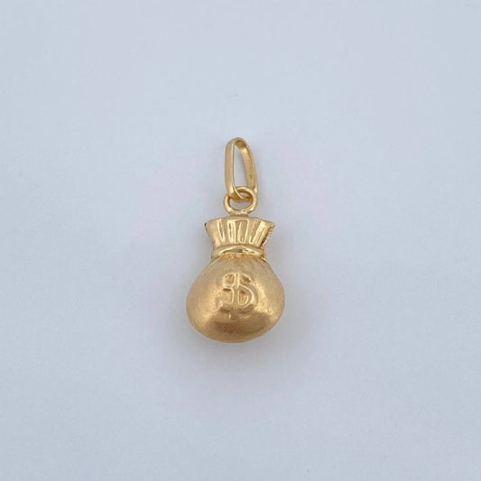 Dije Bolsa De Dinero 0.45gr / 1.8cm / Oro Amarillo 18K &