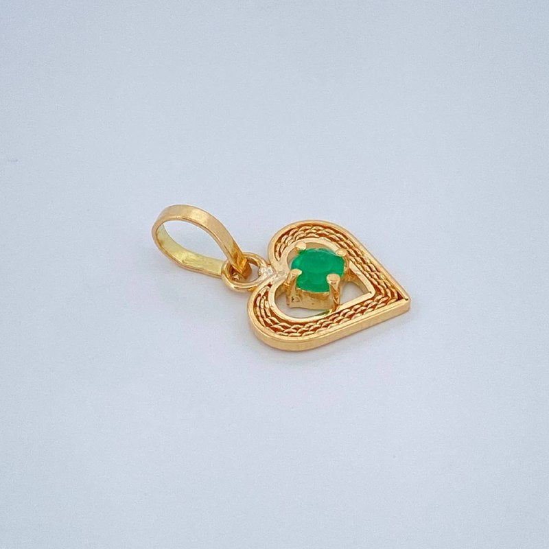 Dije Filigrana Corazon Palpito 0.55gr / 1.5cm / Oro Amarillo 18K &