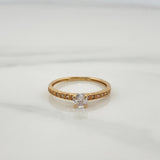 Anillo Solitario Churumbela 1.4gr / T5 1/2 / 2.2cm / Oro Amarillo 18K $