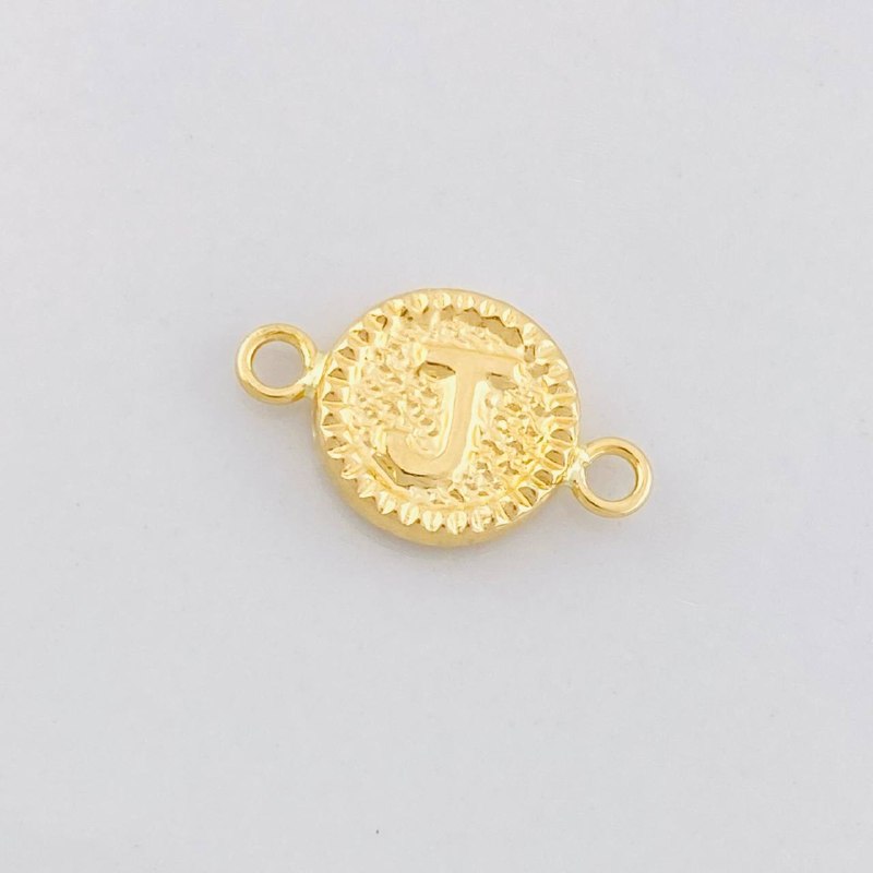 Herraje Circulo Letra J 0.55g / 1.7cm Oro Amarillo 18K