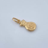Dije Bolsa De Dinero 0.4gr / 1.8cm / Oro Amarillo 18K &