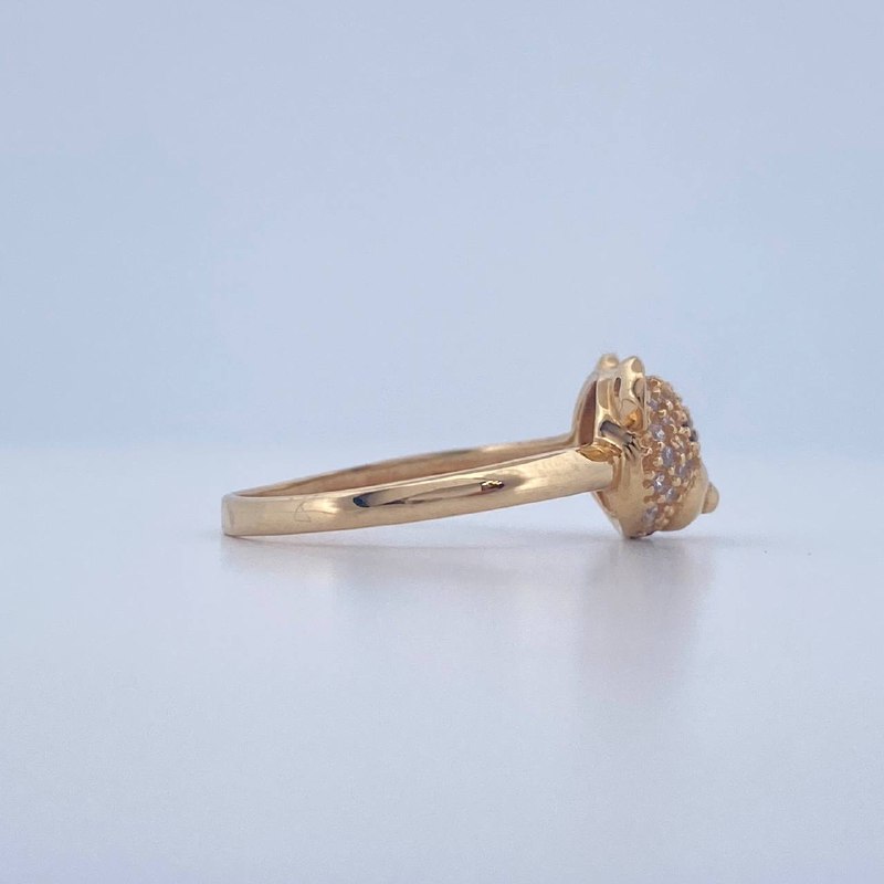 Anillo Rostro Oso 2.2gr / T6 1/4 / Oro Amarillo 18K &