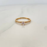 Anillo Solitario Churumbela 1.5gr / T6 / 2.3cm / Oro Amarillo 18K $