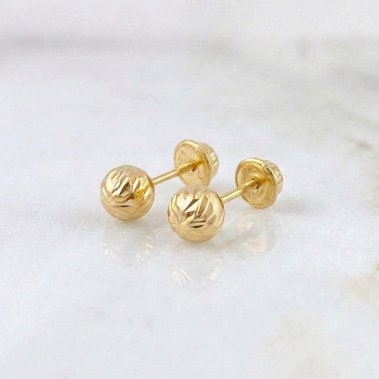 Topos Bola Diamantada 0.75 g / 6 mm Oro Amarillo 18K