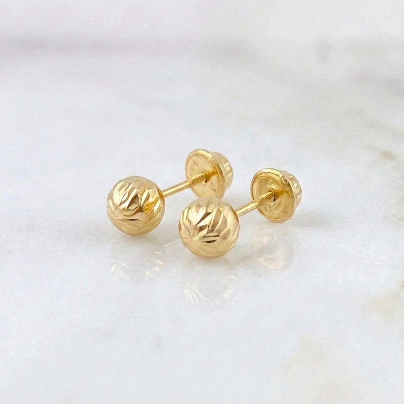Topos Bola Diamantada 0.8 g / 6 mm Oro Amarillo 18K