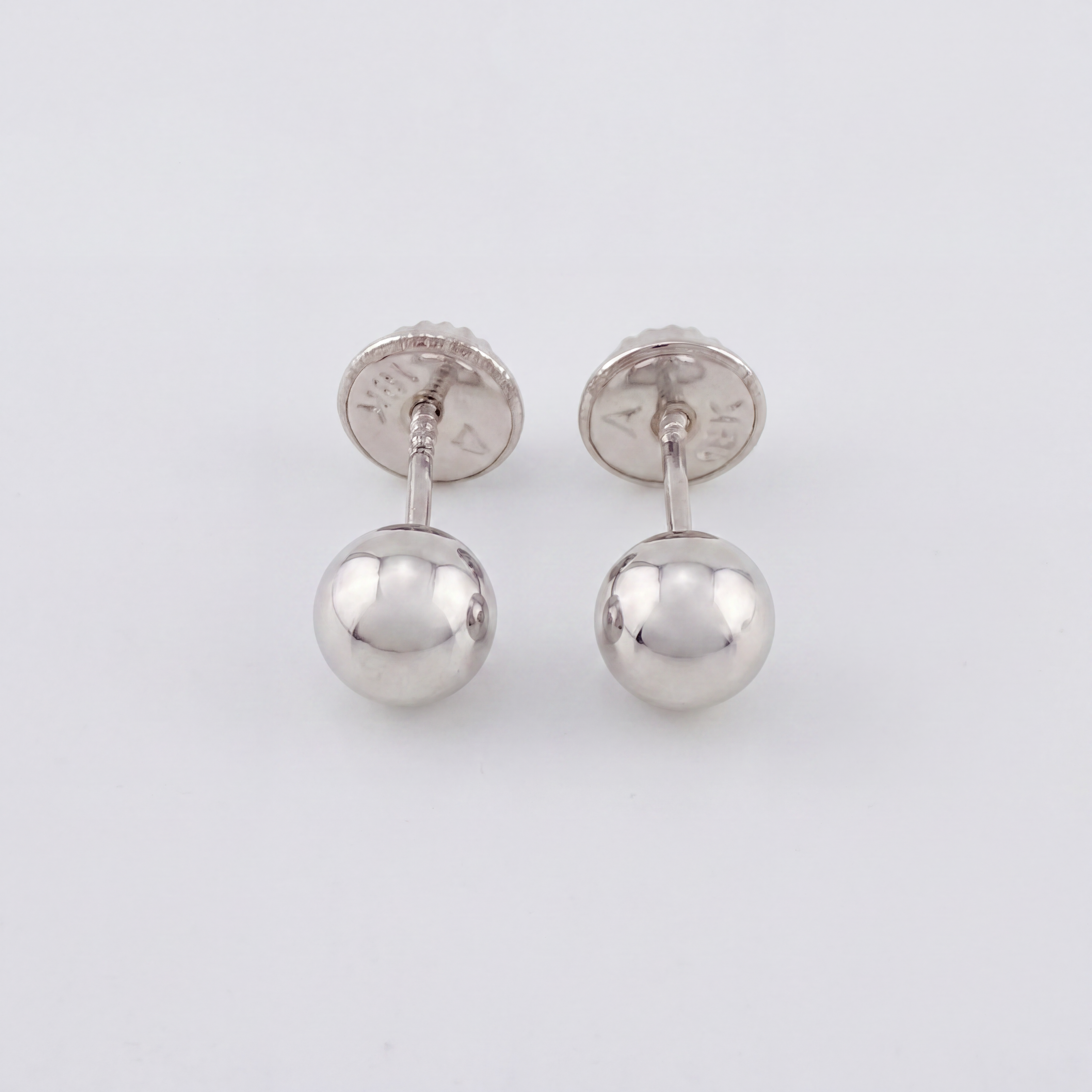 Topos Bola 0.7gr / 6mm Lisa Oro Blanco 18K