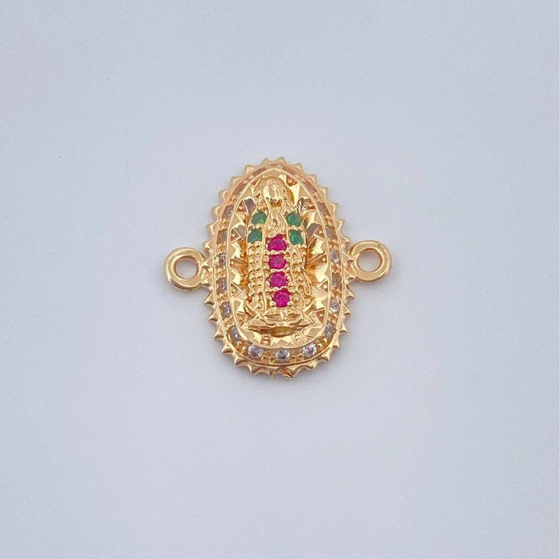 Herraje Virgen De Guadalupe 1.4gr / 1.5cm / Oro Amarillo 18K &