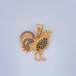 Dije Gallo 2.7gr / 2.3cm / Dos Oros Negro Amarillo 18K $