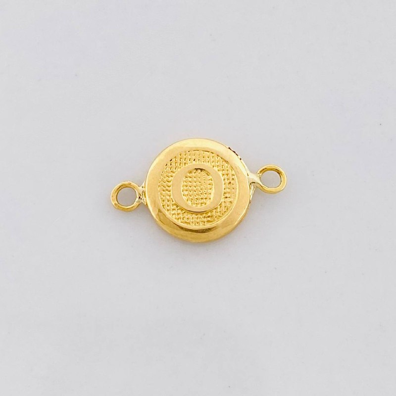 Herraje Circulo Letra O 0.35g / 1.5cm Oro Amarillo 18K