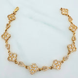 Pulso Trebol Gota 12.8 g / 20.6 cm / 9.4 mm Oro Amarillo 18K