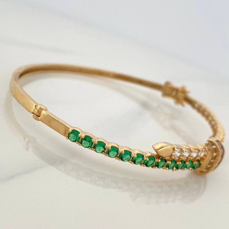 Pulso Stone Green 11.1 g / 19 cm Oro Amarillo 18K