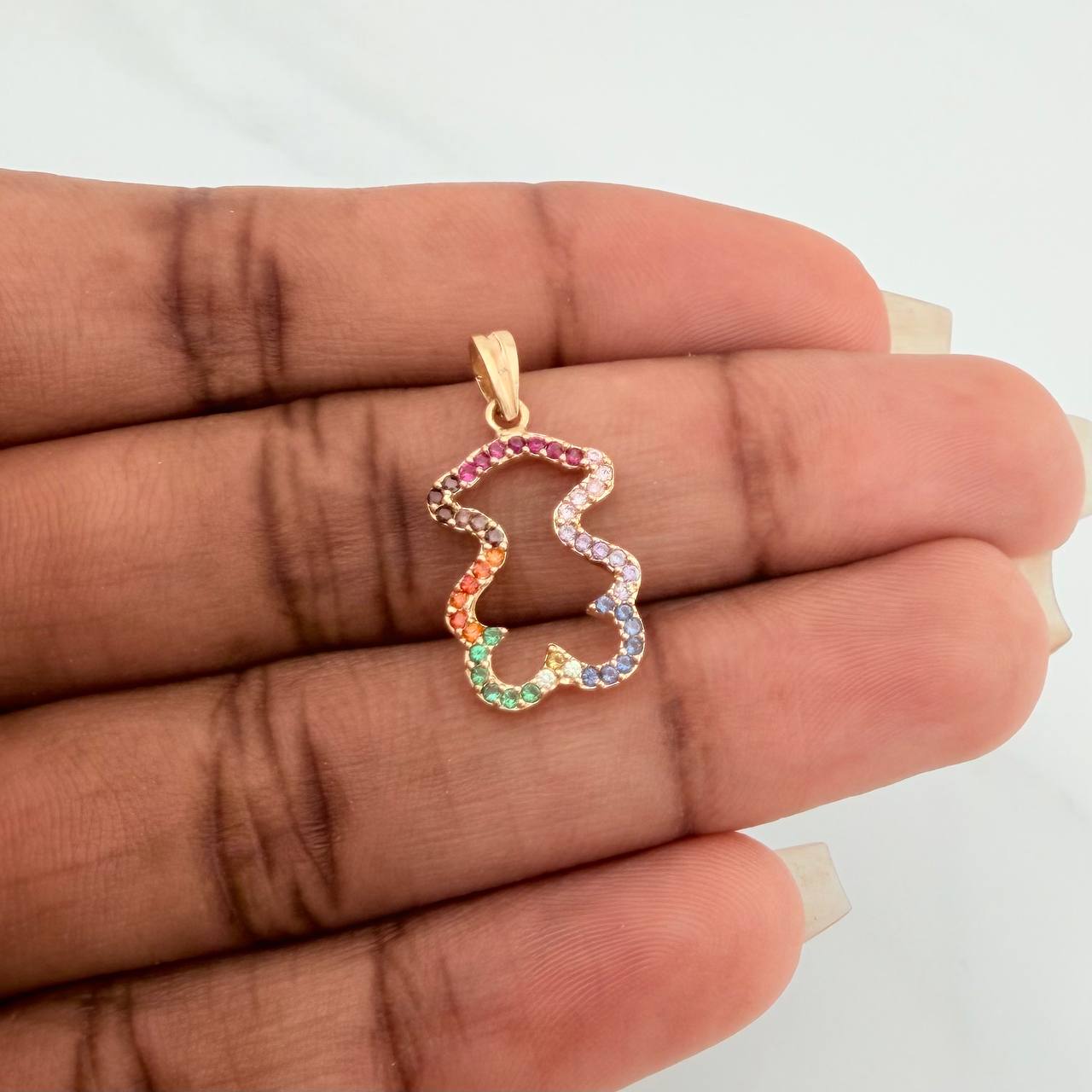 Dije Silueta Oso Ts 1.2gr / 2.2cm / Oro Amarillo 18K %