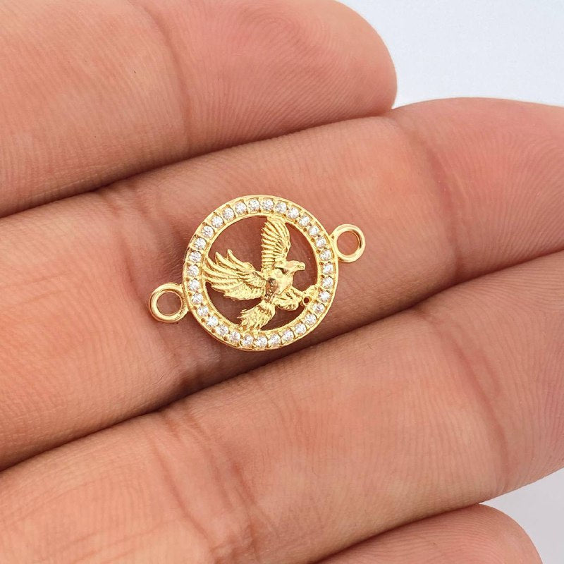 Herraje Aguila 1.3gr / 2cm / Oro Amarillo 18K &