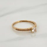 Anillo Solitario Churumbela 1.4gr / T5 1/2 / 2.2cm / Oro Amarillo 18K $