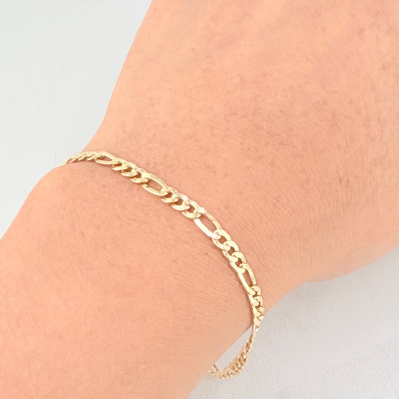 Pulso Fígaro 2.25g / 19.2cm / 3.36mm Oro Amarillo 18K