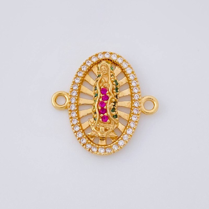Herraje Virgen de Guadalupe 2.05g / 1.8cm Oro Amarillo 18K