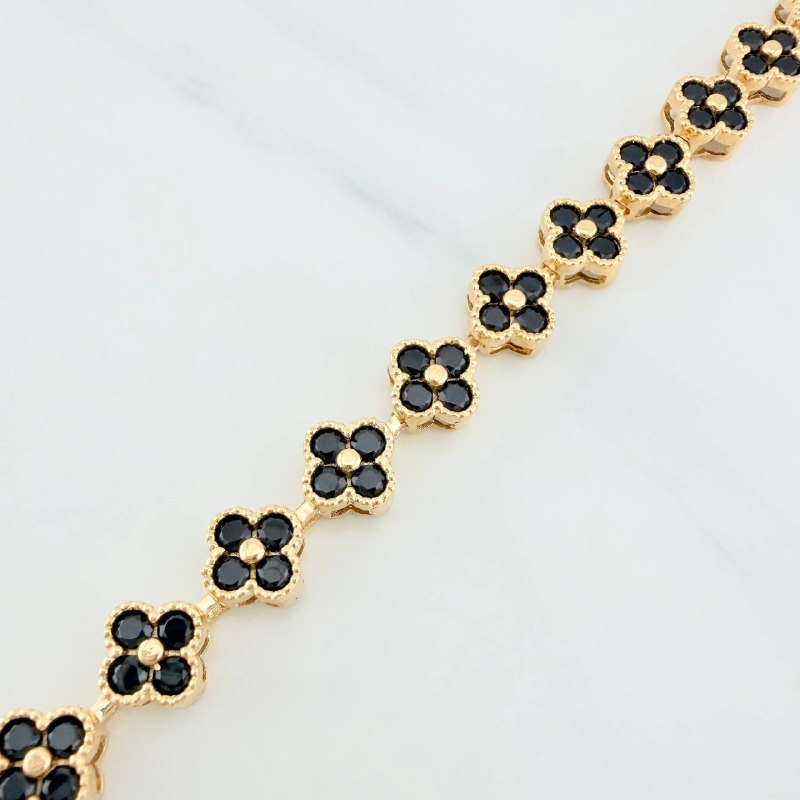 Pulso Trebol 16.1 g / 20 cm / 7.6 mm Oro Amarillo 18K