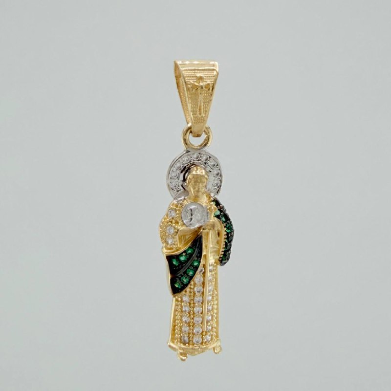 Dije San Judas Tadeo 2.75 g / 3.5 cm Tres Oros 18K