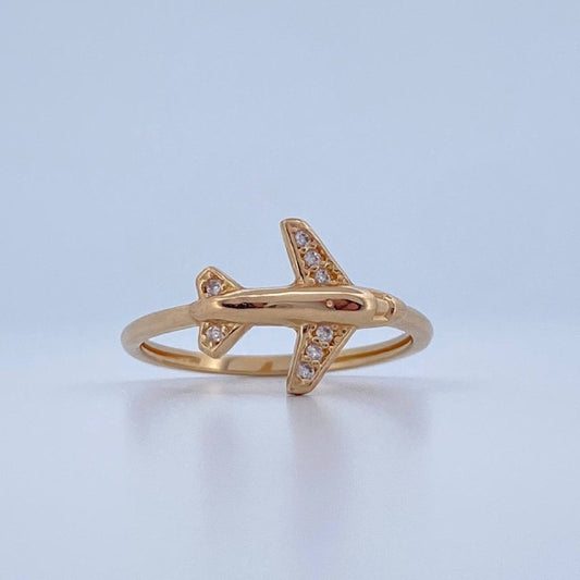 Anillo Avion 1.7gr / T6 / Oro Amarillo 18K &