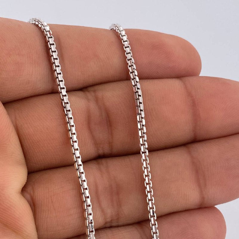 Cadena Veneciana 14.5gr / 60.5cm / Oro Blanco +3 18K &
