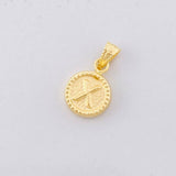 Dije Circulo Letra X 0.4g / 1.5cm Oro Amarillo 18K
