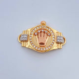 Herraje Corona Rx 2.8gr / 2.3cm / Tres Oros 18K &